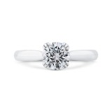 Shah Luxury 14K White Gold Solitaire Engagement Ring (Semi-Mount) photo