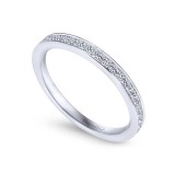 Gabriel & Co. 14k White Gold Contemporary Diamond Wedding Band photo 3