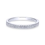 Gabriel & Co. 14k White Gold Contemporary Diamond Wedding Band photo