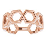 14K Rose Geometric Ring photo 3