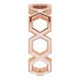 14K Rose Geometric Ring photo 4