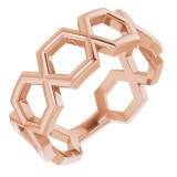 14K Rose Geometric Ring photo