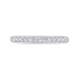 Shah Luxury 14K White Gold Round Cut Diamond Wedding Band photo