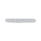 Shah Luxury 14K White Gold Round Cut Diamond Wedding Band photo