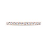 Shah Luxury 14K Rose Gold Round Cut Diamond Wedding Band photo