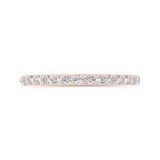 Shah Luxury 14K Rose Gold Round Cut Diamond Wedding Band photo