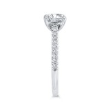 Shah Luxury 14K White Gold Round Cut Diamond Classic Engagement Ring (Semi-Mount) photo 3