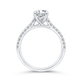Shah Luxury 14K White Gold Round Cut Diamond Classic Engagement Ring (Semi-Mount) photo 4