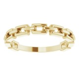 14K Yellow Chain Link Ring photo 3