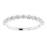 14K White 1/2 CTW Diamond Anniversary Band photo 3