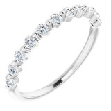 14K White 1/2 CTW Diamond Anniversary Band photo