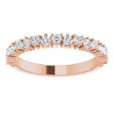 14K Rose 1/2 CTW Diamond Anniversary Band photo 3