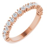 14K Rose 1/2 CTW Diamond Anniversary Band photo