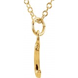 14K Yellow Script Lowercase Initial U 18 Necklace photo 2