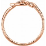 14K Rose 6 mm Knot Ring photo 2