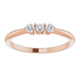 14K Rose 1/5 CTW Diamond Anniversary Band photo 3