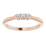 14K Rose 1/5 CTW Diamond Anniversary Band photo 3