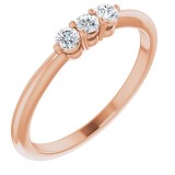 14K Rose 1/5 CTW Diamond Anniversary Band photo