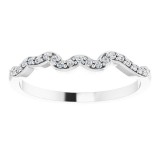 14K White .08 CTW Diamond Matching Band photo 3