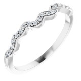 14K White .08 CTW Diamond Matching Band photo