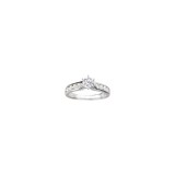 True Romance 14k White Gold 0.16ct Classic Diamond Semi Mount Engagement Ring photo