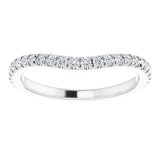 14K White 3/8 CTW Diamond French-set Matching Band photo 3