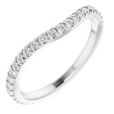 14K White 3/8 CTW Diamond French-set Matching Band photo