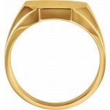 14K Yellow 16x14 mm Octagon Signet Ring photo 2