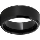 Black Diamond Ceramic Beveled Edge Band with Sandblast Finish photo