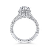 Shah Luxury 14K White Gold Round Diamond Engagement Ring with Split Shank (Semi-Mount) photo 4