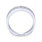 Gabriel & Co. 14k White Gold Contemporary Diamond Wedding Band photo 2