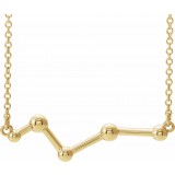 14K Yellow Constellation Bar 18 Necklace photo