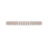 Shah Luxury 14K Rose Gold Round Diamond Wedding Band photo