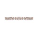 Shah Luxury 14K Rose Gold Round Diamond Wedding Band photo