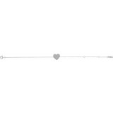 14K White Heart 7-8 Bracelet photo 2