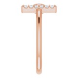 14K Rose Aquamarine & .06 CTW Diamond Bar Ring photo 4