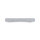 Shah Luxury Round Diamond Half-Eternity Wedding Band In 14K Two-Tone Gold photo