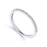 Gabriel & Co. 14k White Gold Contemporary Diamond Wedding Band photo 3