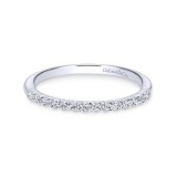 Gabriel & Co. 14k White Gold Contemporary Diamond Wedding Band photo