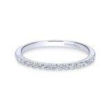 Gabriel & Co. 14k White Gold Contemporary Diamond Wedding Band photo