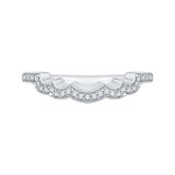 Shah Luxury Round Diamond Half-Eternity Wedding Band In 14K White Gold photo