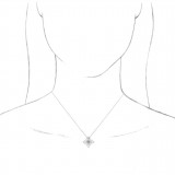 14K White Vintage-Inspired Geometric 16-18 Necklace photo 3