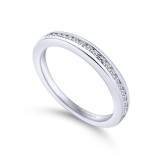 Gabriel & Co. 14k White Gold Contemporary Anniversary Wedding Band photo 3