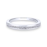 Gabriel & Co. 14k White Gold Contemporary Anniversary Wedding Band photo