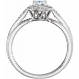 14K White 1/2 CTW Diamond Engagement Ring photo 2