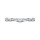 Shah Luxury 14K White Gold Round Diamond Half-Eternity Wedding Band photo