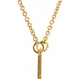 14K Yellow Bar 19.5 Necklace photo 2