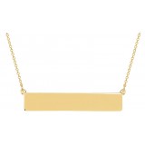 14K Yellow Bar 19.5 Necklace photo