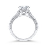 Shah Luxury Oval Diamond Engagement Ring In 14K White Gold (With Center) photo 4