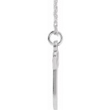 14K White Script Initial V 16-18 Necklace photo 2